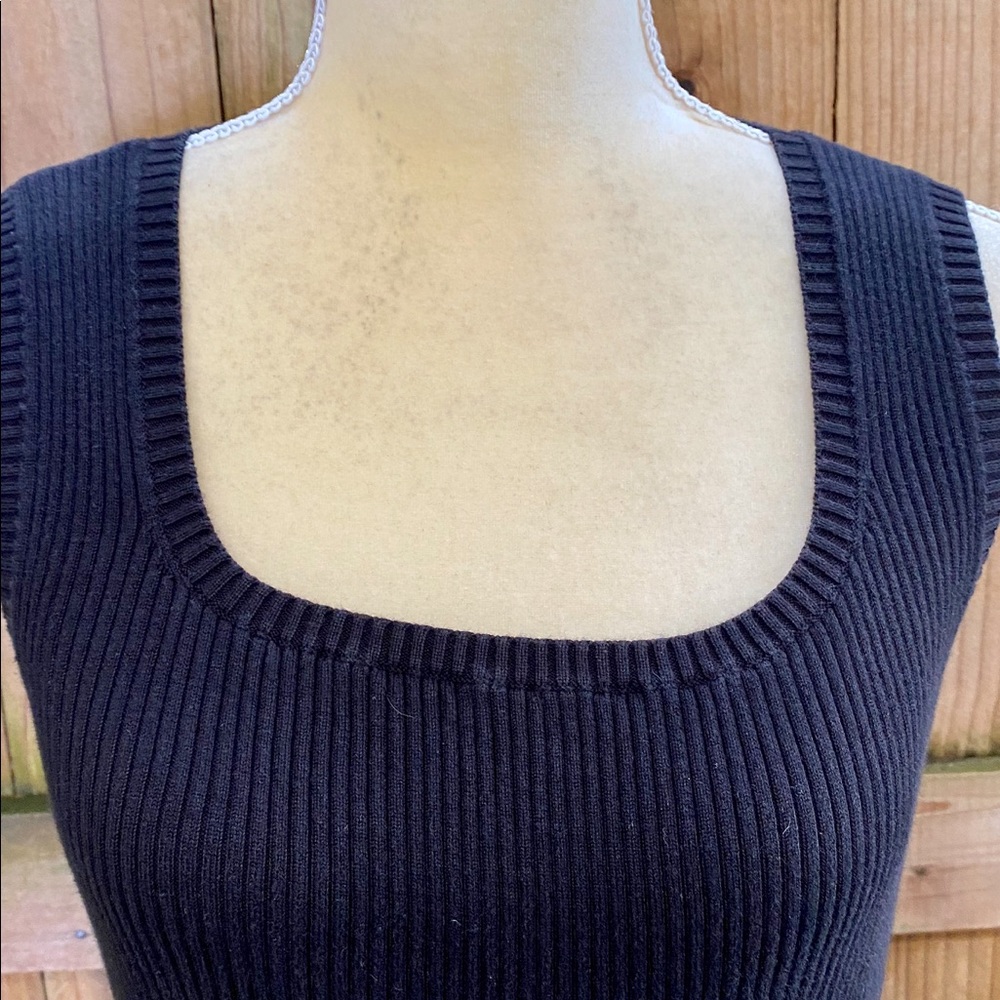 New York Sport Black Sweater Tank Top EUC - Picture 4 of 8